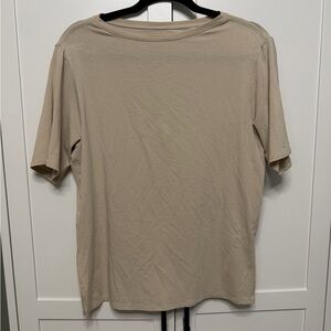 lululemon athletica Relaxed fit Boat neck Short Sleeve Tee in Mojave tan